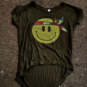 NWT Denny’s Boutique Hannah Sky studded smiley face hippie shirt
